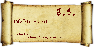Bódi Vazul névjegykártya